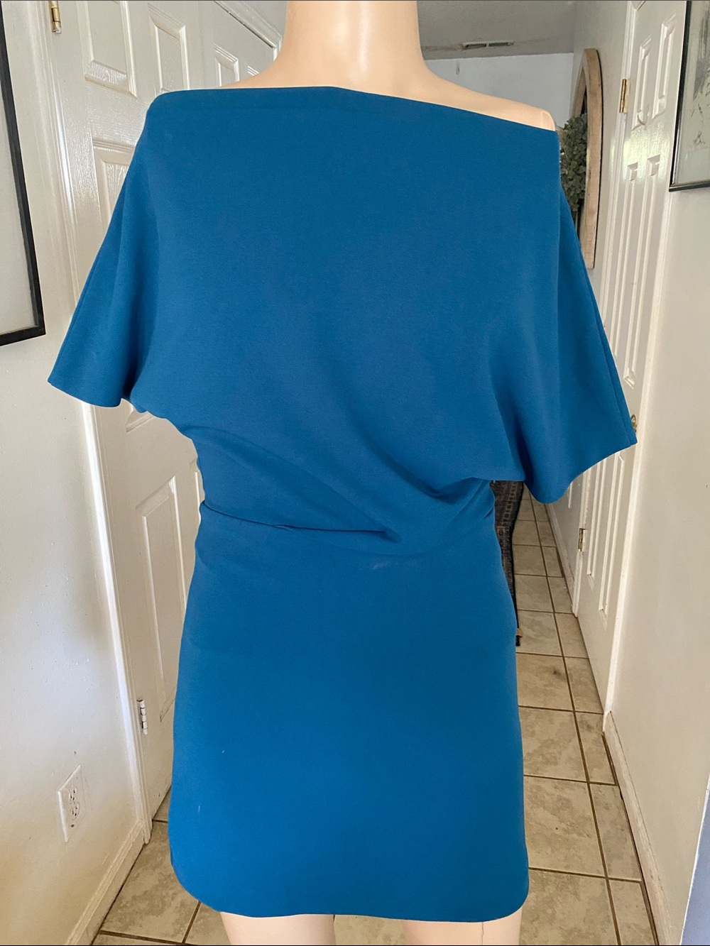 Alexia Admor One-Shoulder Teal Dress